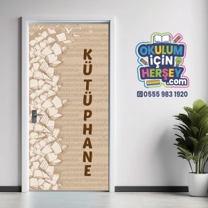 Kütüphane Kapı Giydirme 40