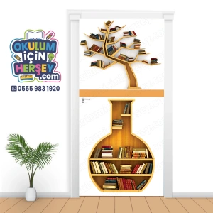 Kütüphane Kapı Giydirme 50