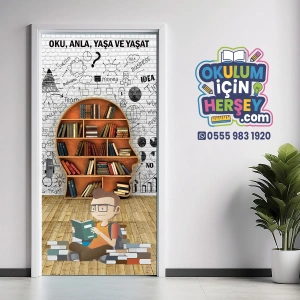 Kütüphane Kapı Giydirme 60