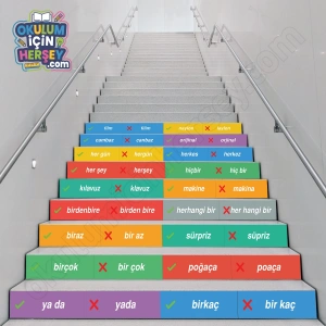 Merdiven Basamakları Türkçe Doğru Yanlış Yazım MB 050