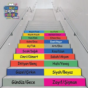 Merdiven Basamakları Türkçe Zıt Anlam MB 049