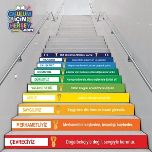 Merdiven Yazıları Biz Değerlerimizle Varız MB 045