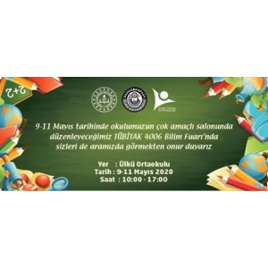 Tübitak Bilim Fuarı Davetiye BFDA 05
