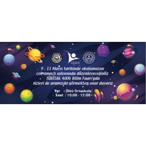 Tübitak Bilim Fuarı Davetiye BFDA 09