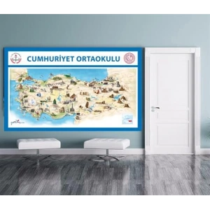 Turizm Haritası Duvar Giydirme 004