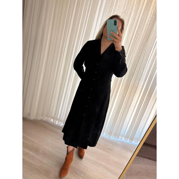 Belinaybutik Siyah Uzun Kollu Elbise