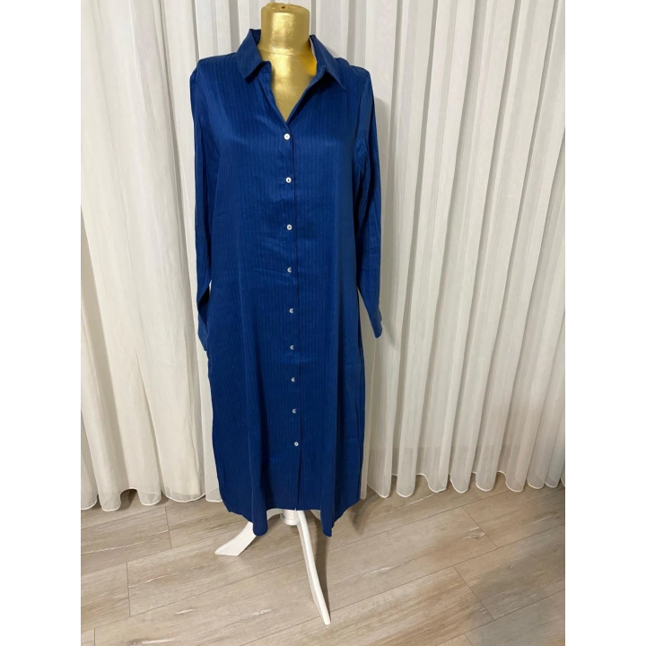 Mavi Gömlek Elbise