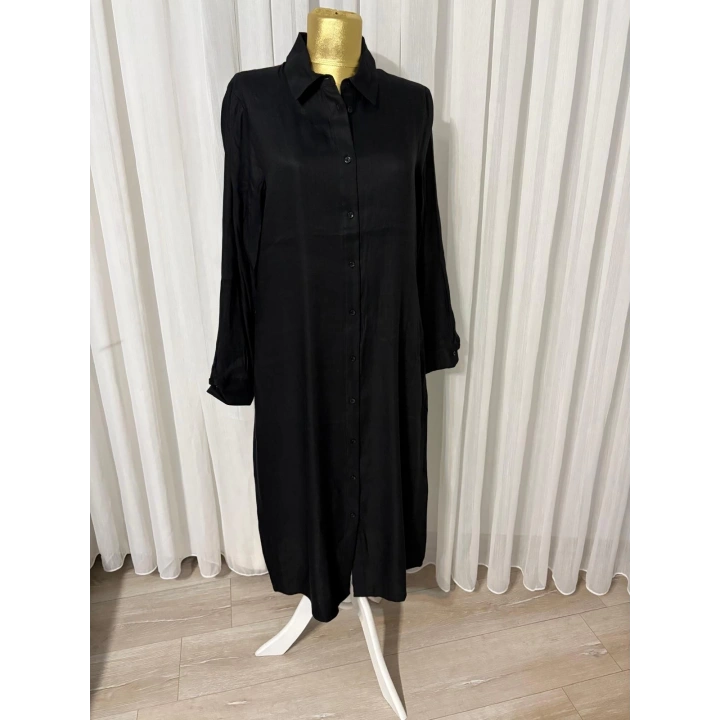 Siyah Gömlek Elbise
