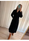 Belinaybutik Siyah Uzun Kollu Elbise