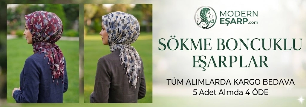 Sökme boncuklu Eşarplar - Modern Eşarp