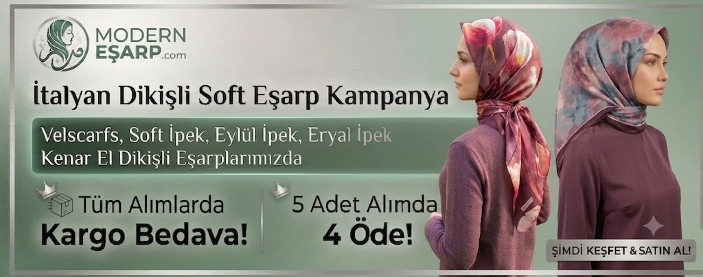 İtalyan Dikişli Soft Eşarplar - Modern Eşarp
