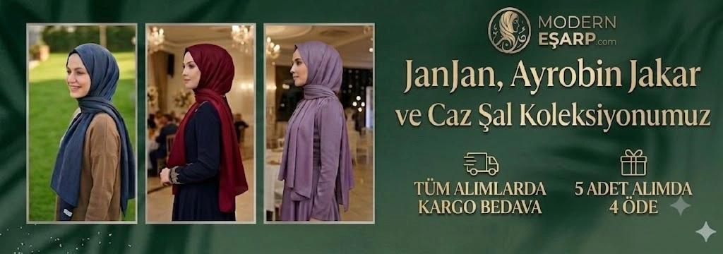 Jan Jan Ayrobin Jakar Şal - Modern Eşarp