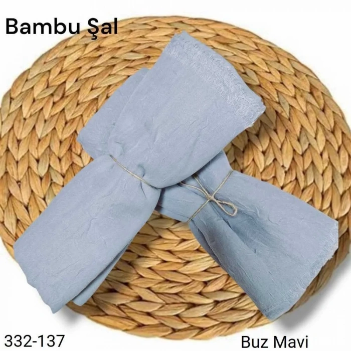 Bambu Kraş Şal (Buz Mavisi) 332-137