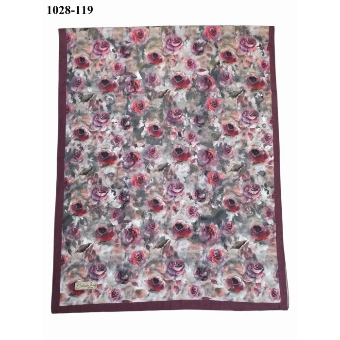 Belinda Scarf Bambu Kraş Pamuk Şal (Bordo ) 1028-119