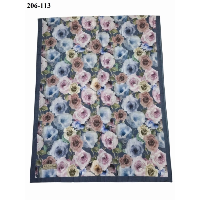 Belinda Scarf Bambu Kraş Pamuk Şal (İndigo) 206-113