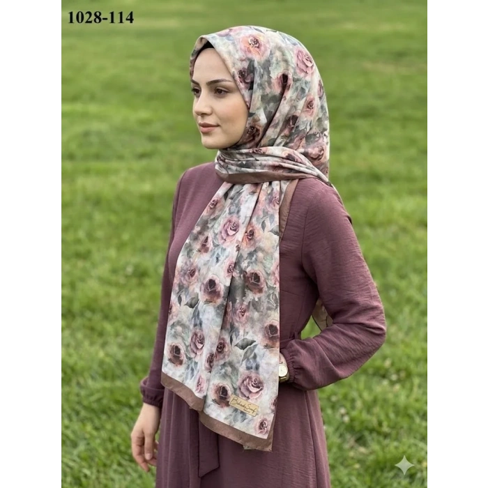 Belinda Scarf Bambu Kraş Pamuk Şal (Kahve) 1028-114