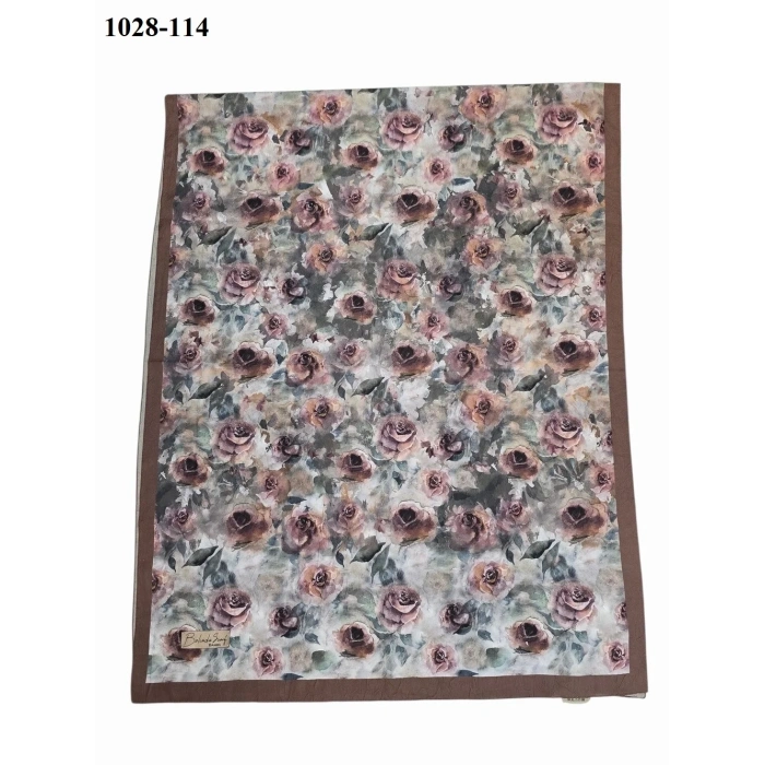 Belinda Scarf Bambu Kraş Pamuk Şal (Kahve) 1028-114