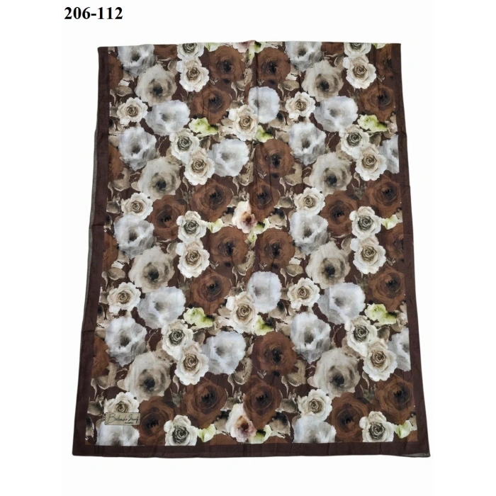 Belinda Scarf Bambu Kraş Pamuk Şal (Kahve) 206-112