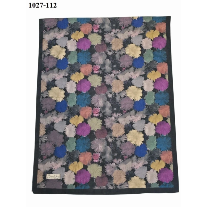 Belinda Scarf Bambu Kraş Pamuk Şal (Siyah) 1027-112
