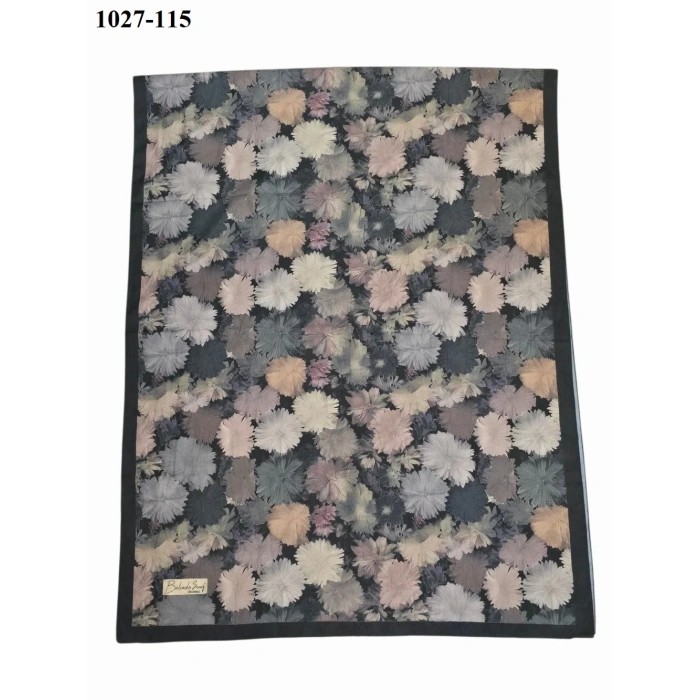 Belinda Scarf Bambu Kraş Pamuk Şal (Siyah) 1027-115