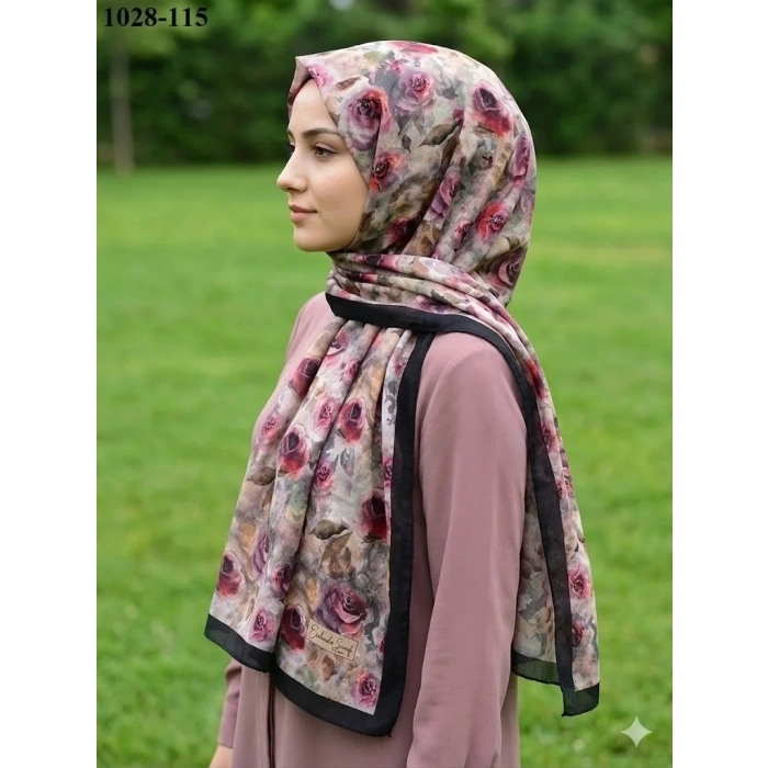 Belinda Scarf Bambu Kraş Pamuk Şal (Siyah) 1028-115