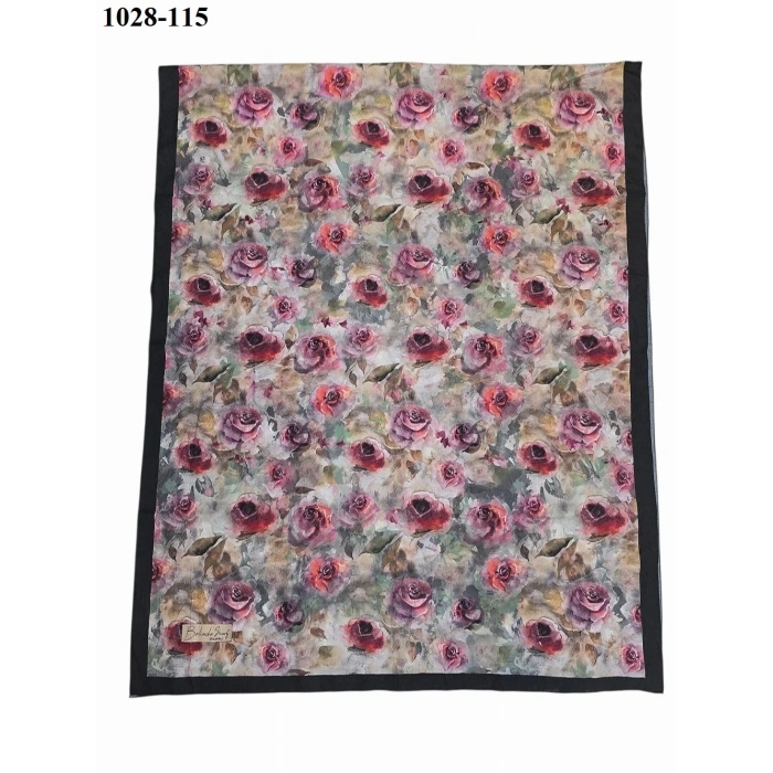 Belinda Scarf Bambu Kraş Pamuk Şal (Siyah) 1028-115