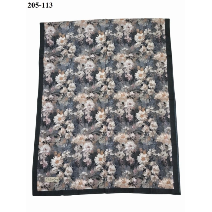 Belinda Scarf Bambu Kraş Pamuk Şal (Siyah) 205-113