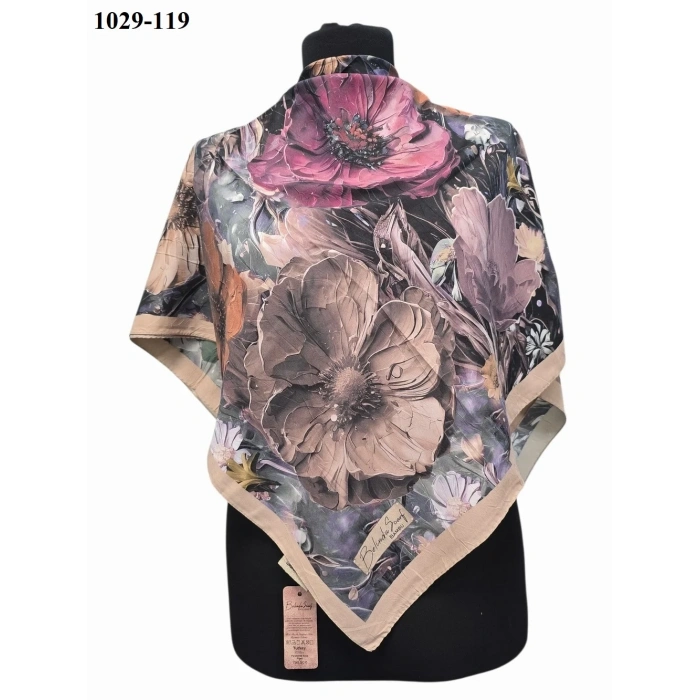 Belinda Scarf Bambu Pamuk Eşarp (Bej) 1029-119
