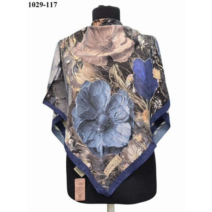 Belinda Scarf Bambu Pamuk Eşarp (Gece Mavisi) 1029-117