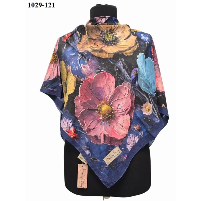 Belinda Scarf Bambu Pamuk Eşarp (Gece Mavisi) 1029-121