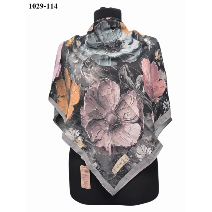 Belinda Scarf Bambu Pamuk Eşarp (Gri) 1029-114