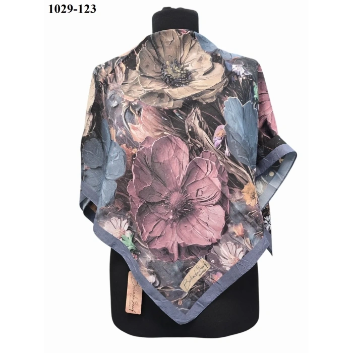 Belinda Scarf Bambu Pamuk Eşarp (İndigo) 1029-123