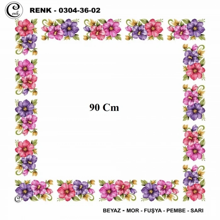 Cenk 90 CM İçi Boş Oyalık Yazma 036-02