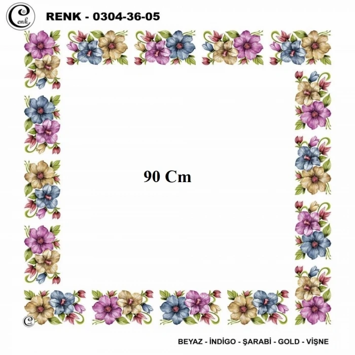 Cenk 90 CM İçi Boş Oyalık Yazma 036-05