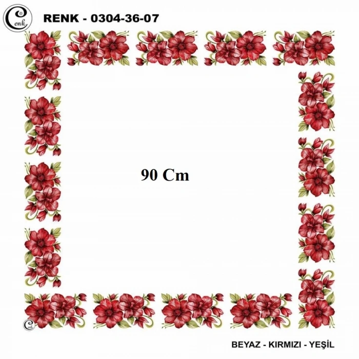 Cenk 90 CM İçi Boş Oyalık Yazma 036-07