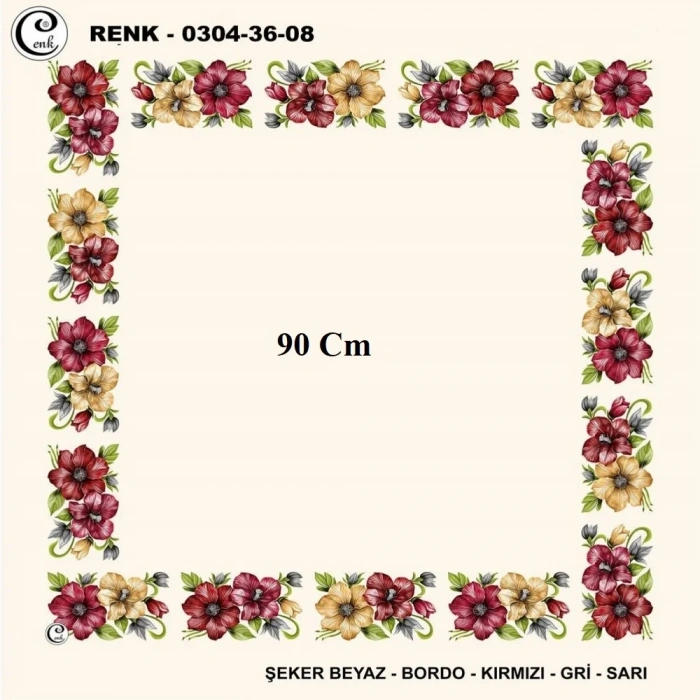 Cenk 90 CM İçi Boş Oyalık Yazma 036-08