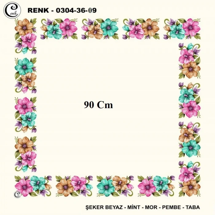 Cenk 90 CM İçi Boş Oyalık Yazma 036-09