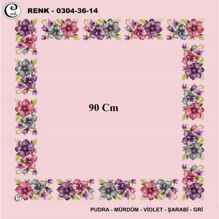 Cenk 90 CM İçi Boş Oyalık Yazma 036-14