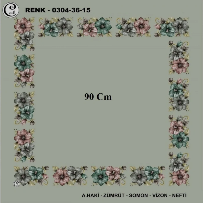Cenk 90 CM İçi Boş Oyalık Yazma 036-15
