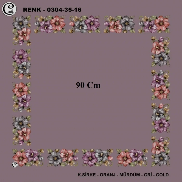 Cenk 90 CM İçi Boş Oyalık Yazma 036-16