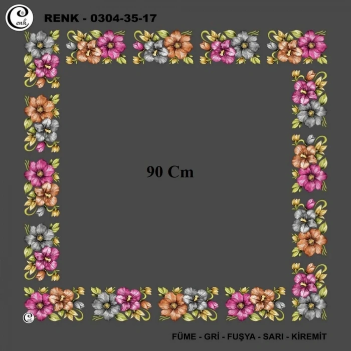 Cenk 90 CM İçi Boş Oyalık Yazma 036-17