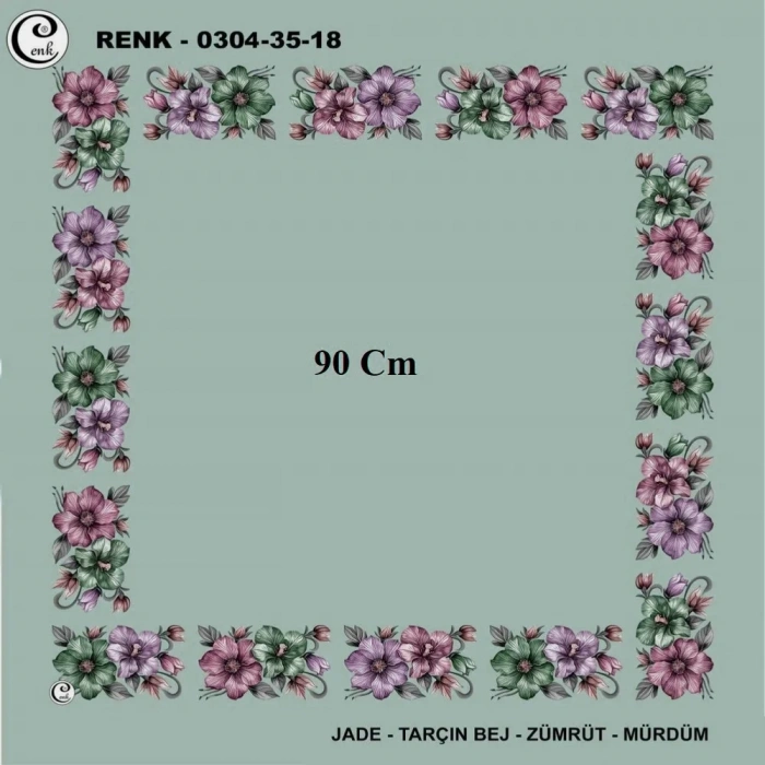 Cenk 90 CM İçi Boş Oyalık Yazma 036-18