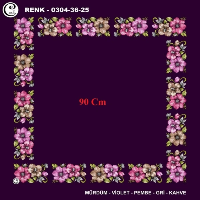 Cenk 90 CM İçi Boş Oyalık Yazma 036-25