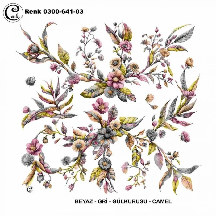 Cenk Desenli Oyalık Yazma 641-03