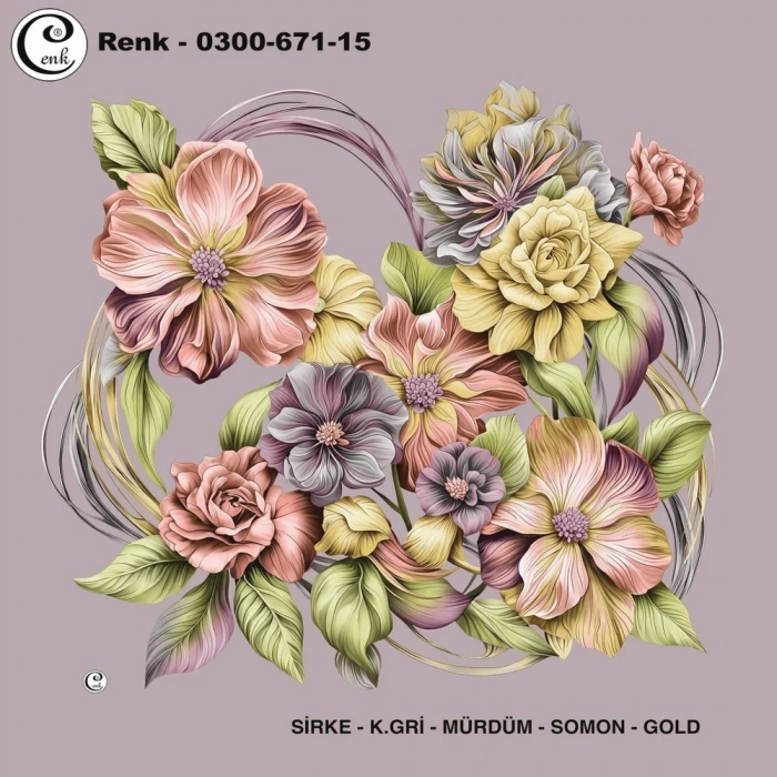 Cenk Desenli Oyalık Yazma 671-15