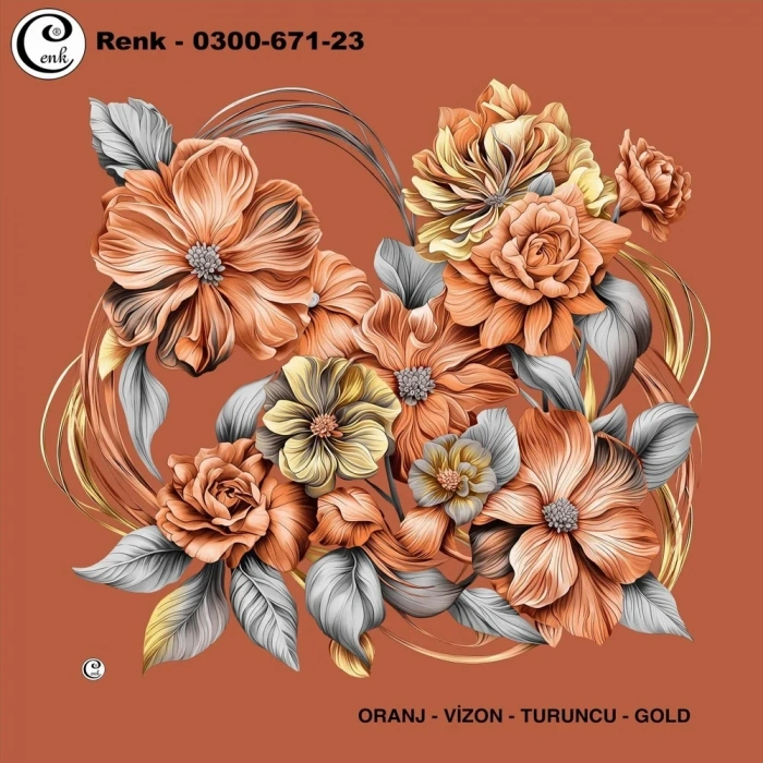 Cenk Desenli Oyalık Yazma 671-23