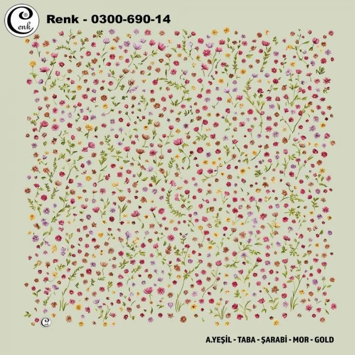 Cenk Desenli Oyalık Yazma 690-14