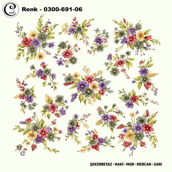 Cenk Desenli Oyalık Yazma 691-06