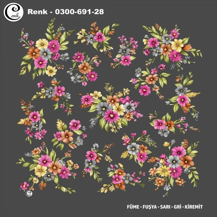 Cenk Desenli Oyalık Yazma 691-28