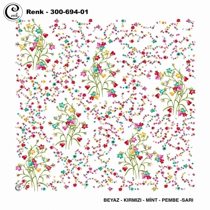 Cenk Desenli Oyalık Yazma 694-01